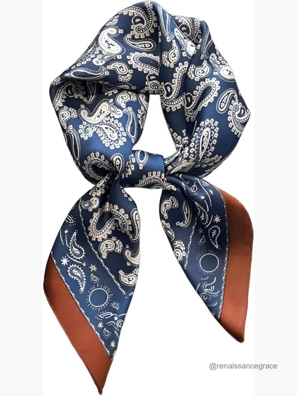 Silk Satin Square Scarf 27.5x27.5 Lightweight Vintage Fashion Head Neck Scarf